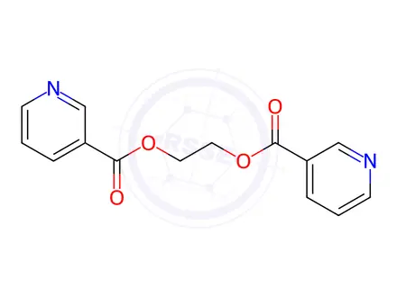 Chemical structure of ethane-1,2-diyl dinicotinate