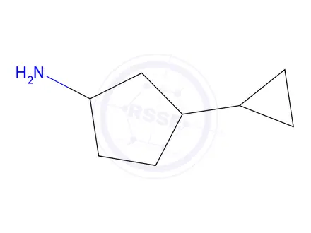 Chemical structure of 3-Cyclopropylcyclopentan-1-amine