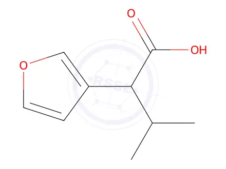 Chemical structure of 2-(Furan-3-yl)-3-methylbutanoic acid