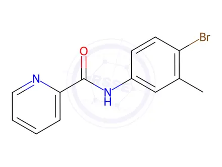 Chemical structure of N-(4-bromo-3-methylphenyl)picolinamide