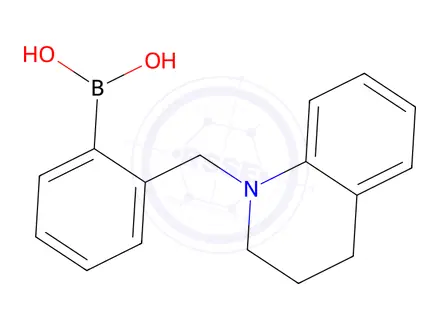 Chemical structure of (2-((3,4-dihydroquinolin-1(2H)-yl)methyl)phenyl)boronic acid