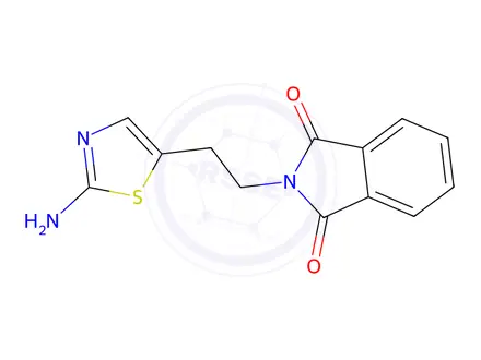 Chemical structure of 2-[2-(2-Amino-1,3-thiazol-5-yl)ethyl]-1H-isoindole-1,3(2H)-dione Hydrobromide