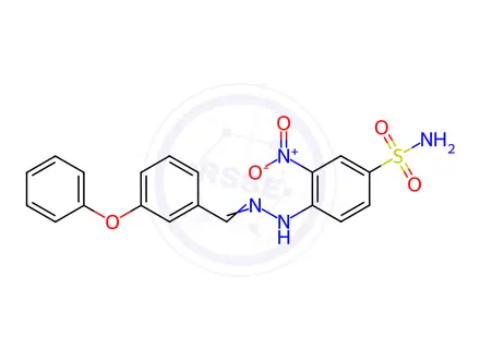 Chemical structure of 3-nitro-4-(2-(3-phenoxybenzylidene)hydrazinyl)benzenesulfonaMide