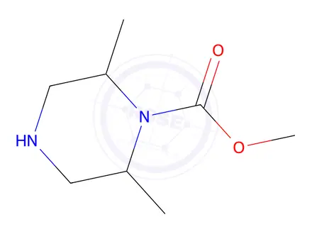 Chemical structure of Methyl 2,6-dimethylpiperazine-1-carboxylate