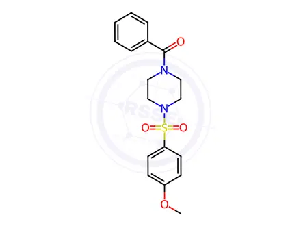 Chemical structure of (4-((4-Methoxyphenyl)sulfonyl)piperazin-1-yl)(phenyl)methanone