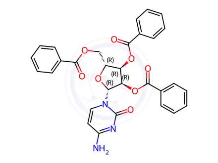 Chemical structure of 2'-O,3'-O,5'-O-Tribenzoylcytidine