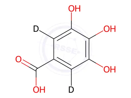 Chemical structure of 3,4,5-Trihydroxybenzoic-2,6-d2 Acid