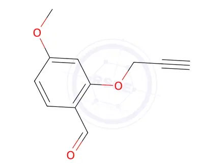Chemical structure of 4-Methoxy-2-(prop-2-yn-1-yloxy)benzaldehyde