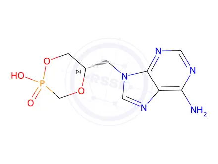 Chemical structure of cyclic-9-(3-hydroxy-2-phosphonylmethoxypropyl)adenine