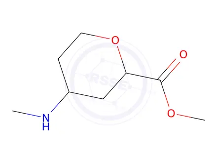 Chemical structure of Methyl 4-(methylamino)tetrahydro-2H-pyran-2-carboxylate
