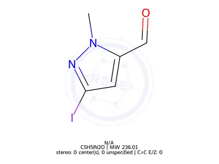 Chemical structure of 3-Iodo-1-methyl-1H-pyrazole-5-carbaldehyde