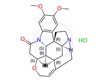 Chemical structure of Brucine hydrochloride