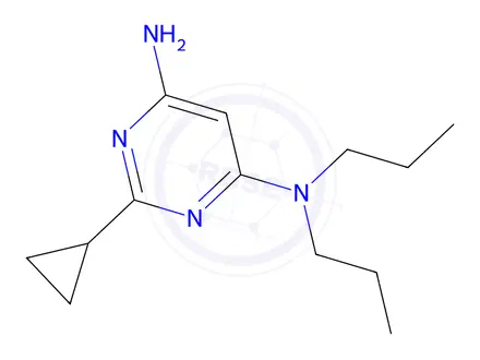 Chemical structure of 2-cyclopropyl-n4,n4-dipropylpyrimidine-4,6-diamine