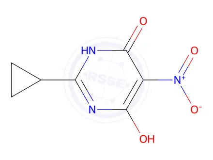 Chemical structure of 2-Cyclopropyl-5-nitropyrimidine-4,6-diol