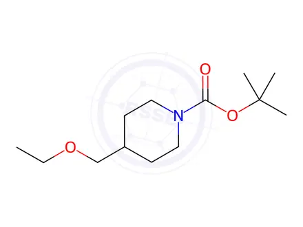 Chemical structure of tert-Butyl 4-(ethoxymethyl)piperidine-1-carboxylate