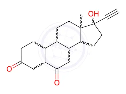 Chemical structure of 4,5-Dihydro-6-ketonorethindrone