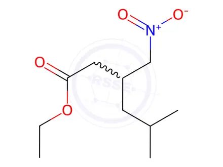 Chemical structure of 5-Methyl-3-(nitromethyl)hexanoic Acid Ethyl Ester