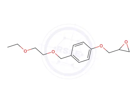 Chemical structure of 2-((4-((2-ethoxyethoxy)methyl)phenoxy)methyl)oxirane