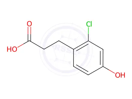 Chemical structure of 3-(2-Chloro-4-hydroxy-phenyl)-propionic acid