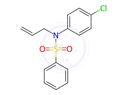 Chemical structure of N-allyl-N-(4-chlorophenyl)benzenesulfonamide