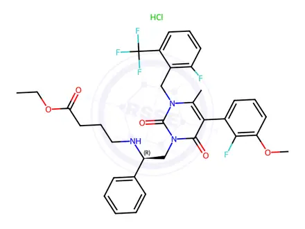 Chemical structure of Elagolix Impurity 8 HCl salt