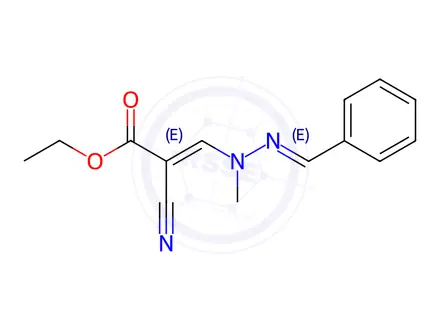 Chemical structure of Ethyl 3-(2-(benzylidene)-1-methylhydrazinyl)-2-cyanoacrylate