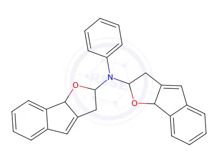Chemical structure of N-phenyl-di-3-oxatricyclo[6.4.0.02,6]dodeca-1(8),6,9,11-tetraen-4-ylamine