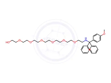 Chemical structure of 1-(4-Methoxyphenyl)-1,1-diphenyl-5,8,11,14,17,20-hexaoxa-2-azadocosan-22-ol