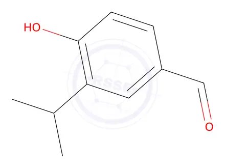 Chemical structure of Benzaldehyde, 4-hydroxy-3-(1-methylethyl)-(9CI)
