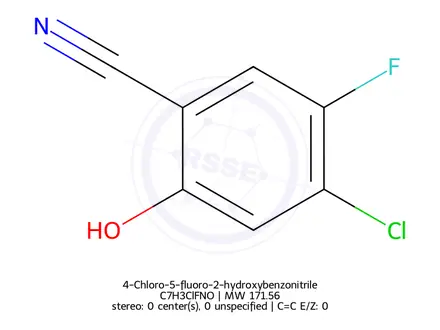 Chemical structure of 4-Chloro-5-fluoro-2-hydroxybenzonitrile
