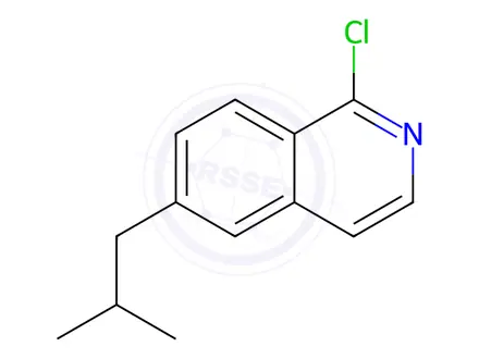 Chemical structure of Isoquinoline, 1-chloro-6-(2-methylpropyl)-