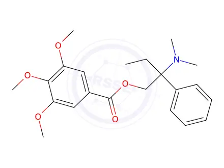 Chemical structure of Trimebutine Solution in Acetonitrile