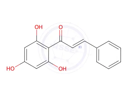Chemical structure of 2-Propen-1-one, 3-phenyl-1-(2,4,6-trihydroxyphenyl)-, (E)-