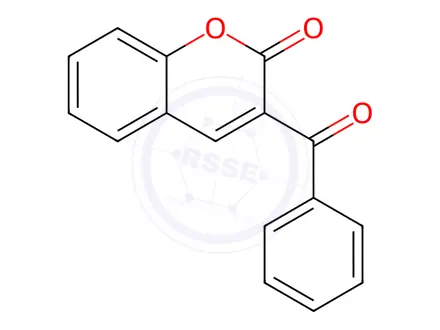 Chemical structure of 3-Benzoylcoumarin