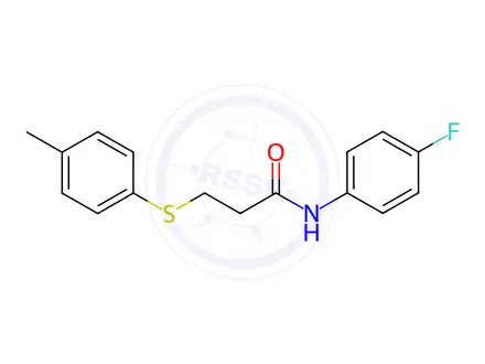 Chemical structure of N-(4-Fluorophenyl)-3-(p-tolylthio)propanamide