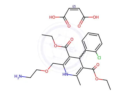 Chemical structure of Amlodipine Diethyl Ester Maleate