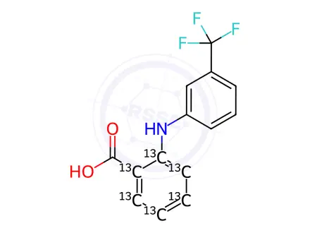 Chemical structure of Flufenamic acid-13C6