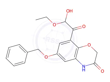 Chemical structure of 6-(Benzyloxy)-8-(2-ethoxy-2-hydroxyacetyl)-2H-benzo[b][1,4]oxazin-3(4H)-one
