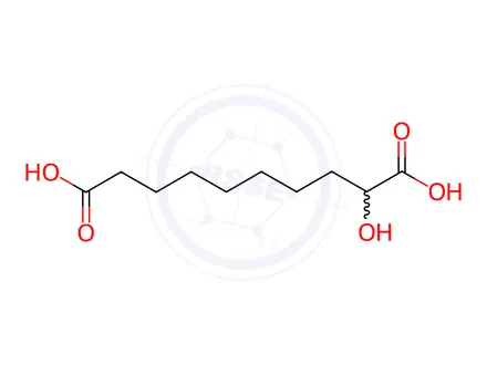 Chemical structure of 2-Hydroxydecanedioic Acid