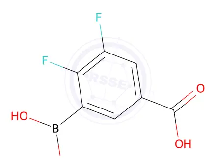 Chemical structure of 5-Carboxy-2,3-difluorophenylboronic acid