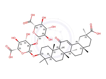 Chemical structure of Glycyrrhizic acid