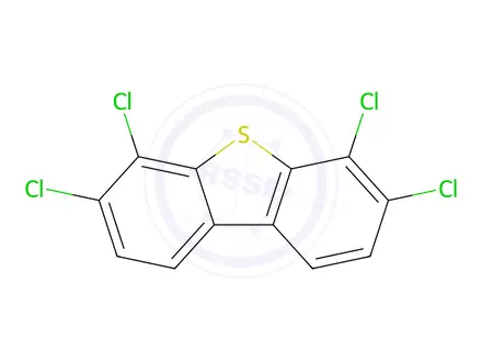 Chemical structure of 3,4,6,7-Tetrachlorodibenzo[b,d]thiophene