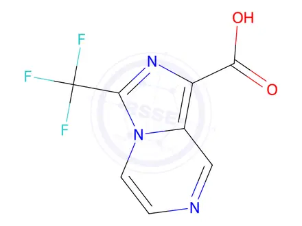 Chemical structure of 3-(Trifluoromethyl)imidazo[1,5-a]pyrazine-1-carboxylic acid