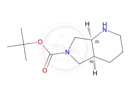 Chemical structure of (4as,7as)-tert-Butyl Hexahydro-1h-pyrrolo[3,4-B]pyridine-6(2H)-carboxylate