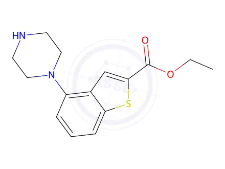 Chemical structure of Ethyl 4-(piperazin-1-yl)benzo[b]thiophene-2-carboxylate