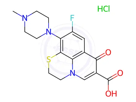 Chemical structure of Rufloxacin hydrochloride