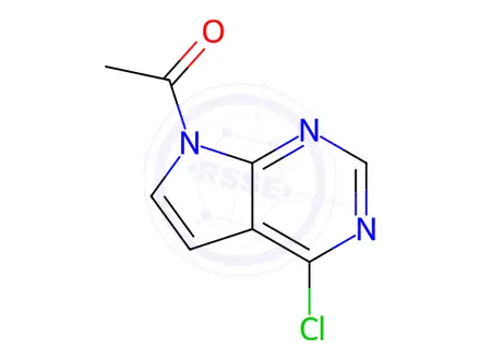 Chemical structure of Ethanone, 1-(4-chloro-7H-pyrrolo[2,3-d]pyrimidin-7-yl)-