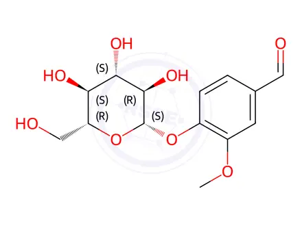 Chemical structure of Glucovanillin