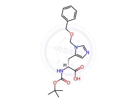 Chemical structure of BOC-D-HIS(3-BOM)-OH