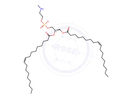 Chemical structure of (9R,20Z)-6-hydroxy-6,12-dioxo-5,7,11-trioxa-2-aza-6lambda(5)-phosphanonacos-20-en-9-yl (9Z)-octadec-9-enoate